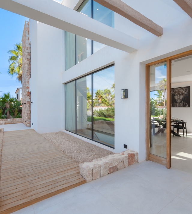 Resa Estates villa sant Jordi modern Ibiza for sale entrance side.jpg